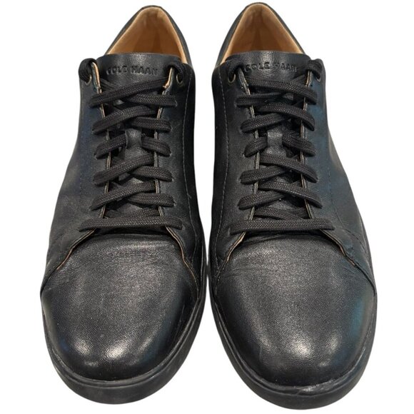 Cole‎ Haan Black Leather Low Top Sneakers | Men’s 12M - Picture 1 of 10